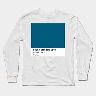 Anchusa Blue British Standard 0013 Colour Swatch Long Sleeve T-Shirt